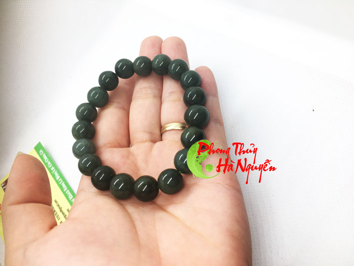 vòng tay đá ngọc cẩm thạch xanh 10 ly